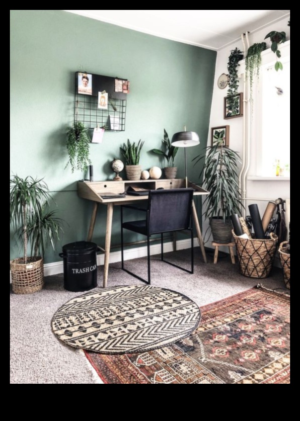 Care sunt câteva idei de decor de birou Boho pentru a crea un spațiu de lucru creativ?